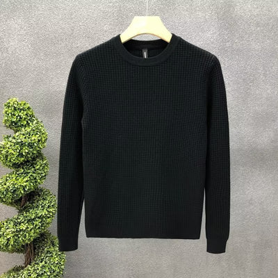 Loose Round Neck Sweater Men's Knitted Shirt