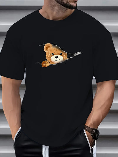 Men's Stylish Bear Pattern T-Shirt - KESH FASHION 