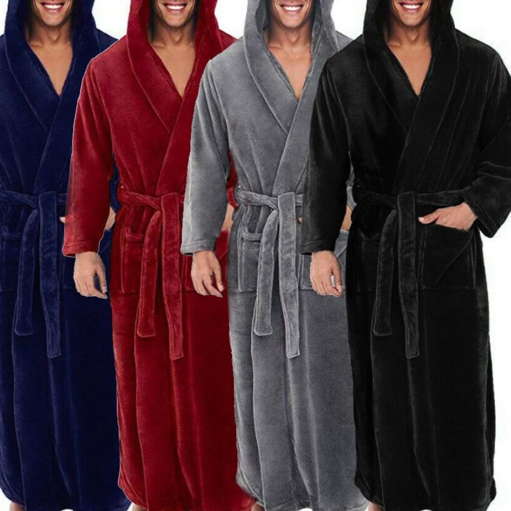 longer bathrobe long-sleeved gown