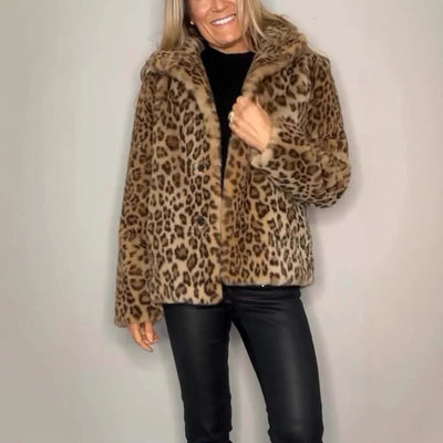 Women's Fashionable Leopard Print Coat