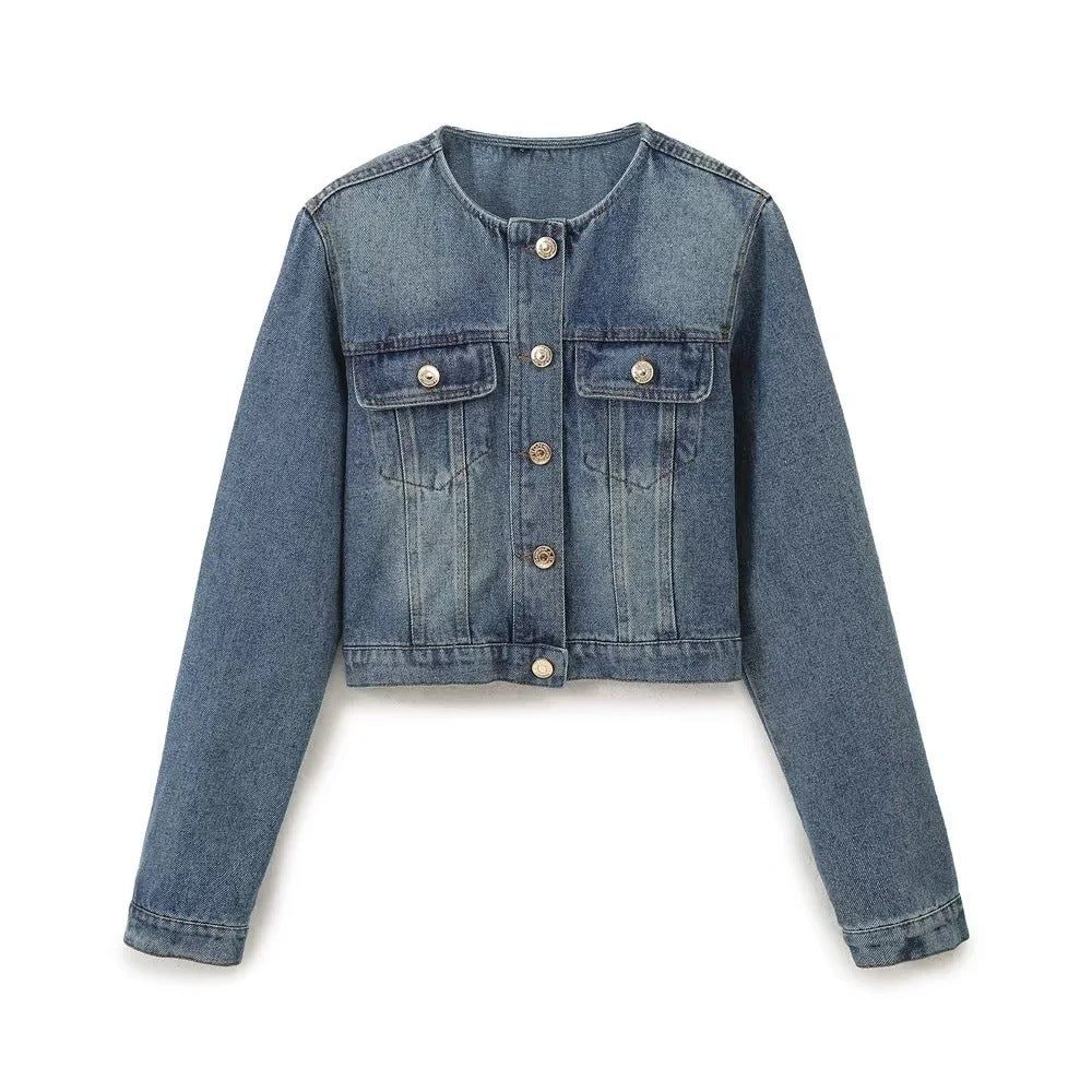 Women's Clothing Fashion Short Denim Jacket Coat