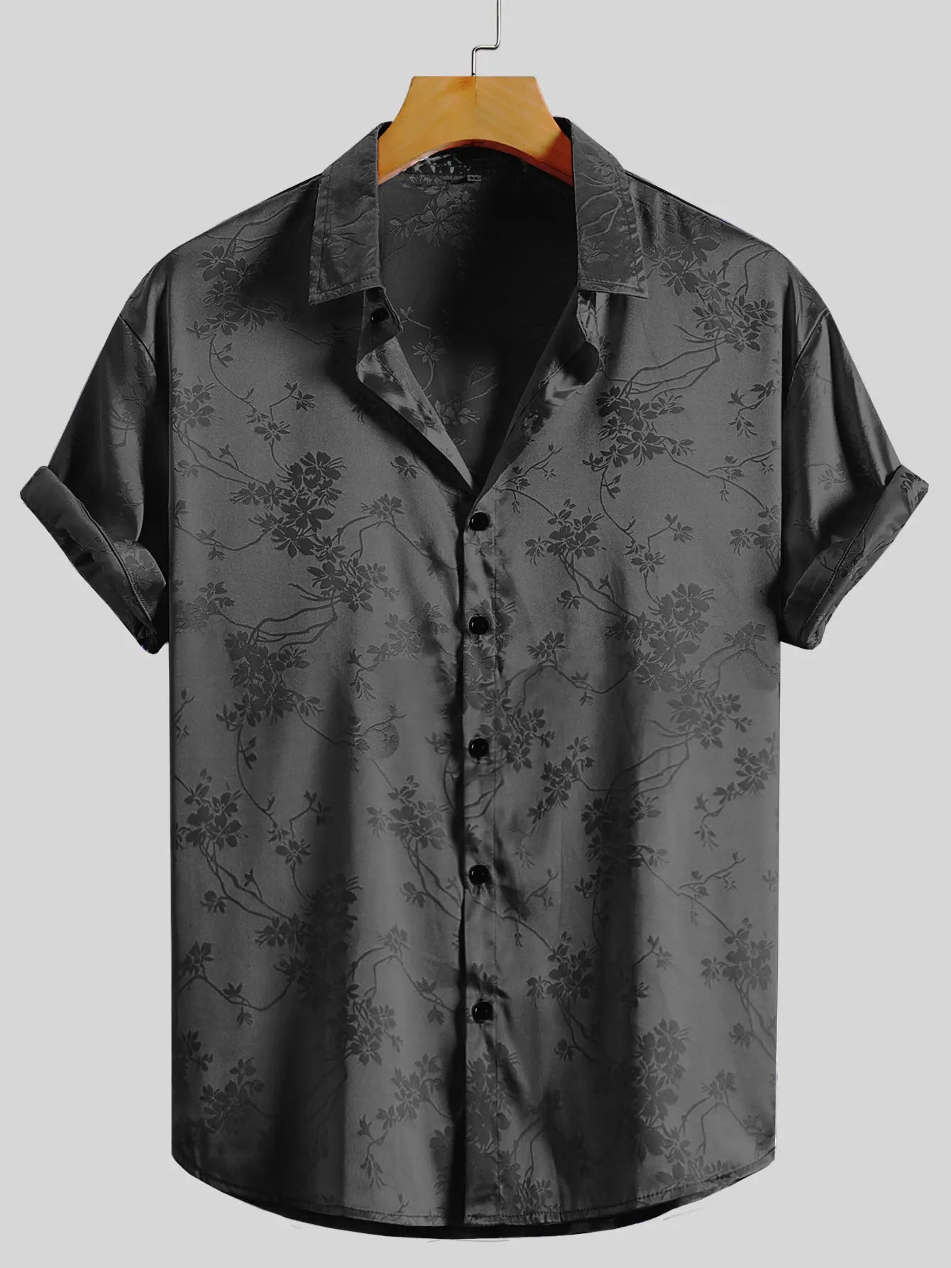 Men's Embroidered Short-sleeved Hawaiian Shirt - KESH FASHION 