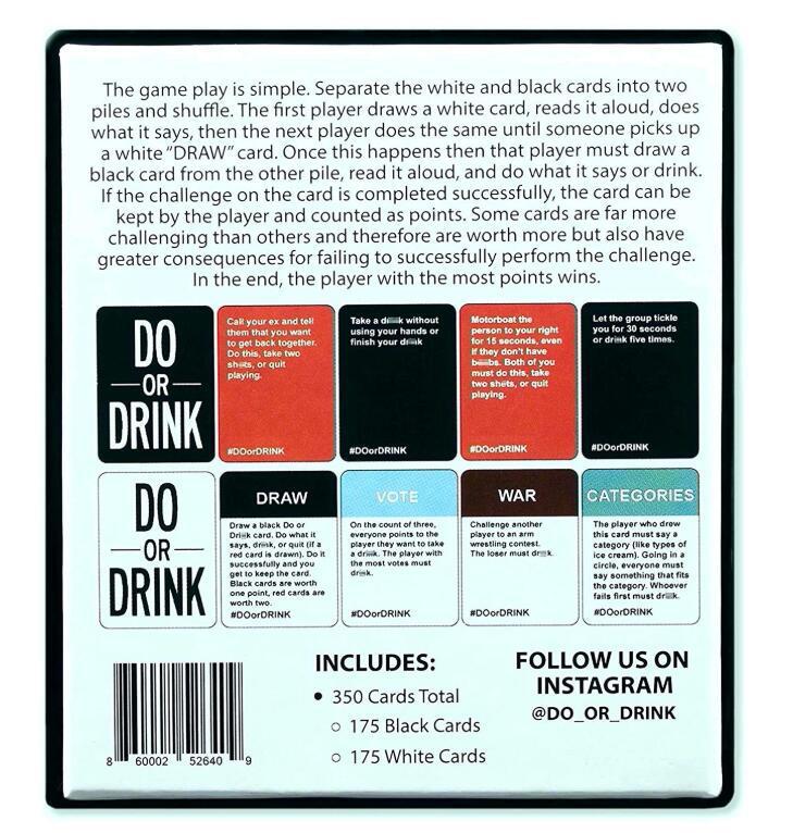 Board Games Drinking Card Game For Adults