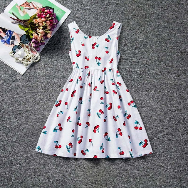 Girls Long Sleeve Dotted Dress