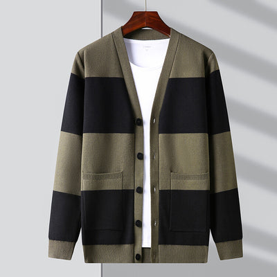 Men's Striped Cardigan