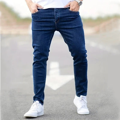 Casual Slim Fit Denim Trousers - KESH FASHION 