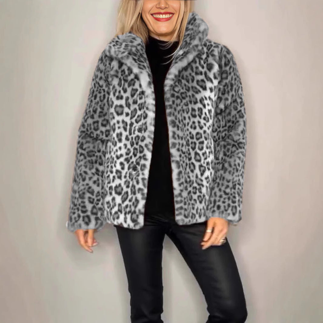 Women's Fashionable Leopard Print Coat