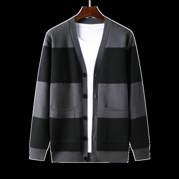 Men's Striped Cardigan