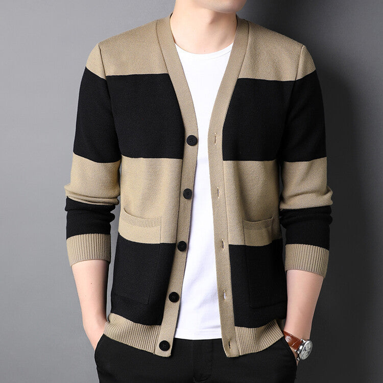 Men's Striped Cardigan