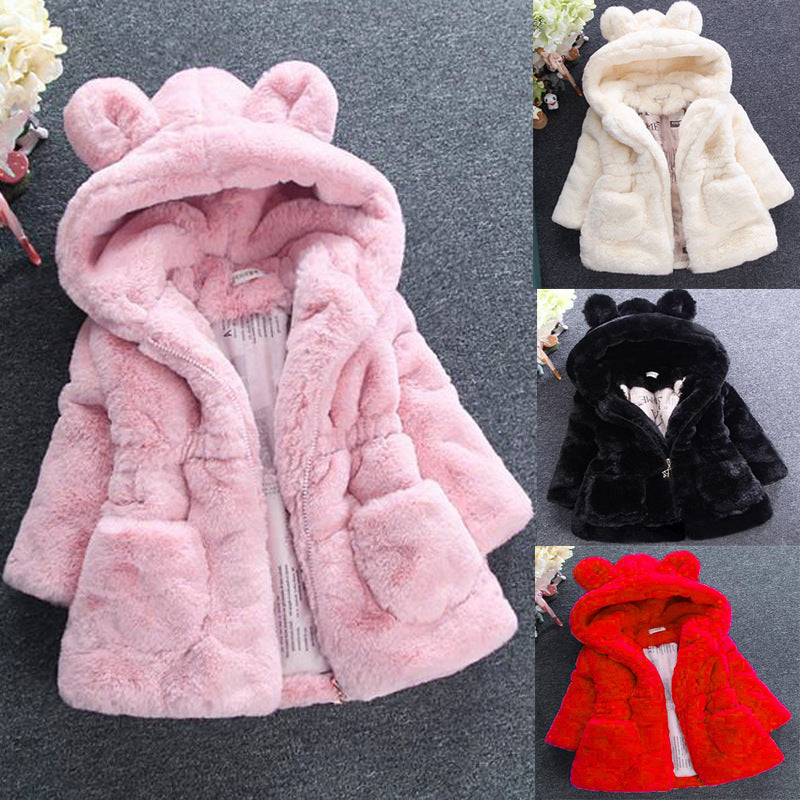 girl's fur coat