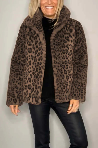 Women's Fashionable Leopard Print Coat