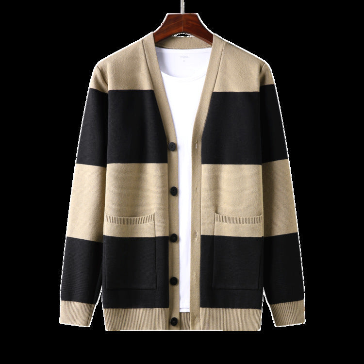 Men's Striped Cardigan