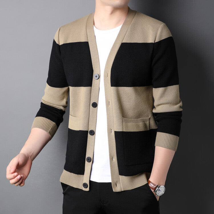 Men's Striped Cardigan