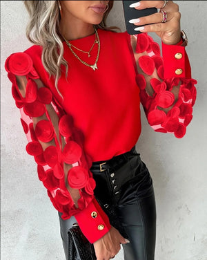 Women's Elegant Fashion Long Sleeve Top - KESH FASHION 