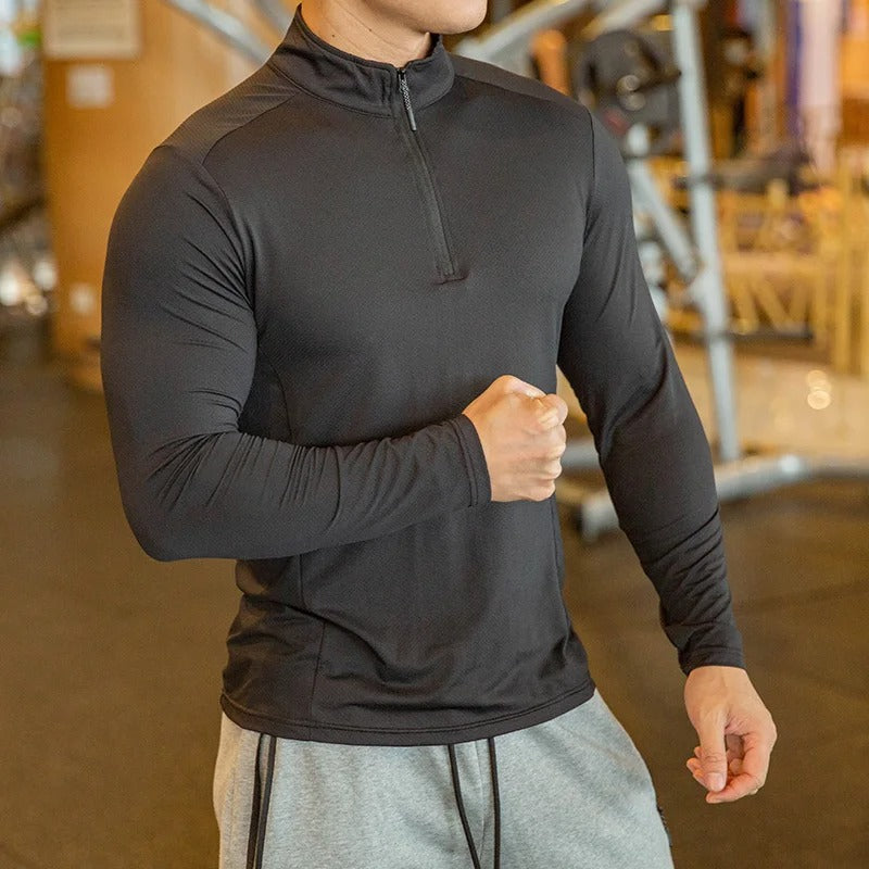 Long-Sleeved Training Zip up Top - KESH FASHION 