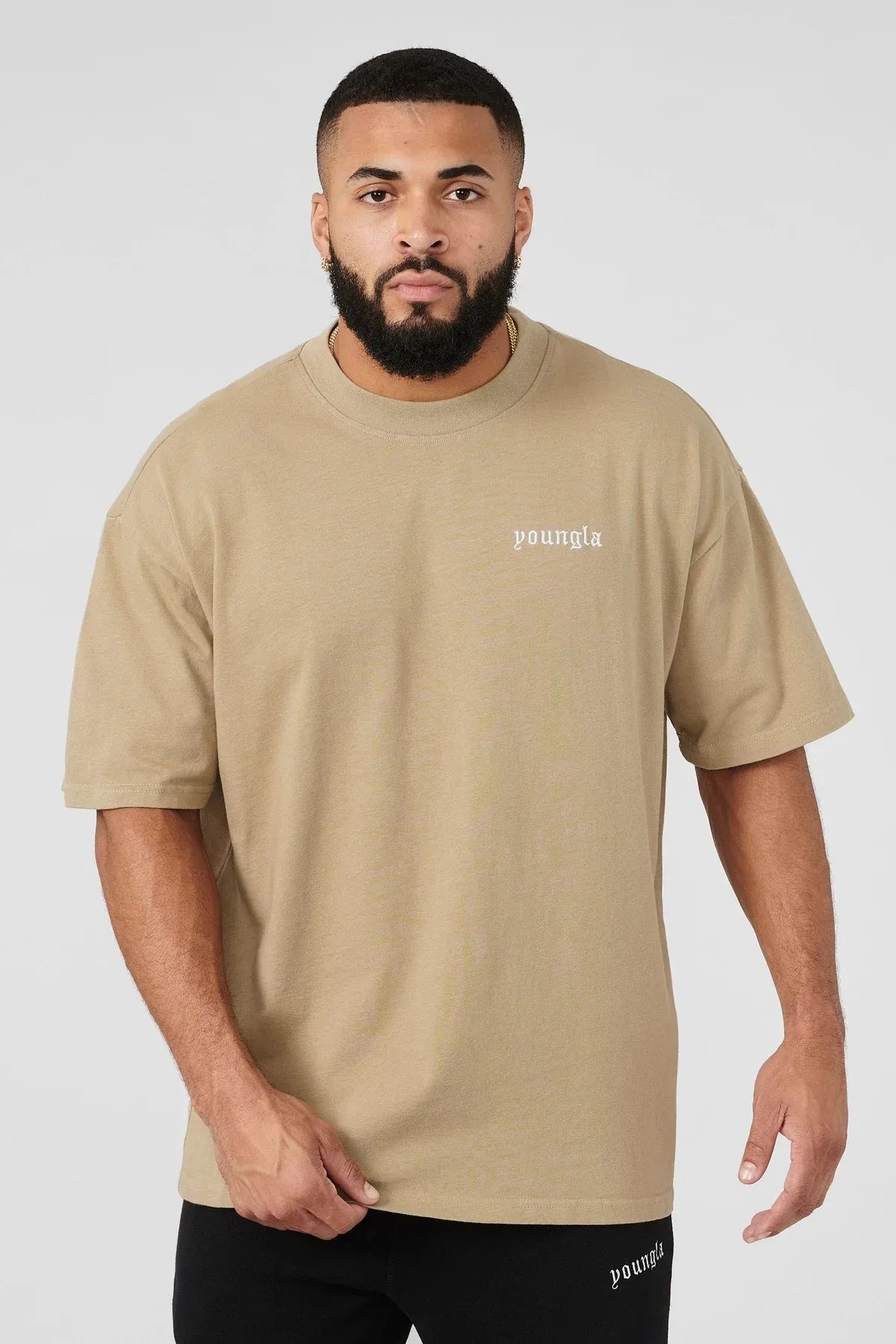 Mens Oversized Round Neck Cotton T-Shirt - KESH FASHION 