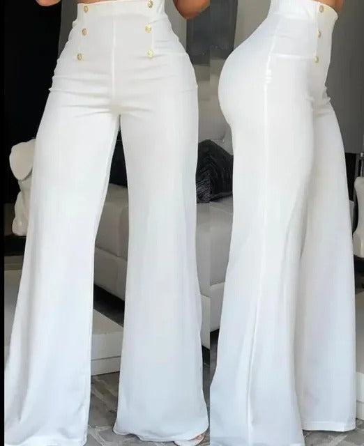 Elegant High Waist Wide Leg Bootcut Pants - KESH FASHION 