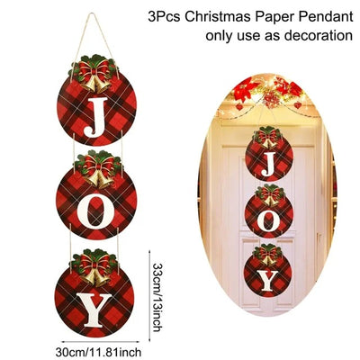 Christmas Wreaths JOY Hanging Pendant