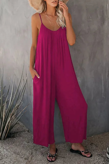 Women Sleeveless Straps Jumpsuits - KESH FASHION 