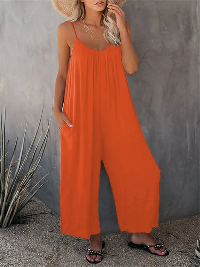 Women Sleeveless Straps Jumpsuits - KESH FASHION 