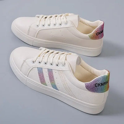 Casual Shallow White Woman's Trainers - KESH FASHION 