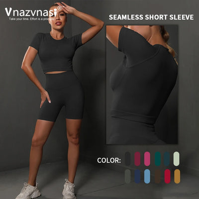 Seamless Short Yoga Wear - KESH FASHION 