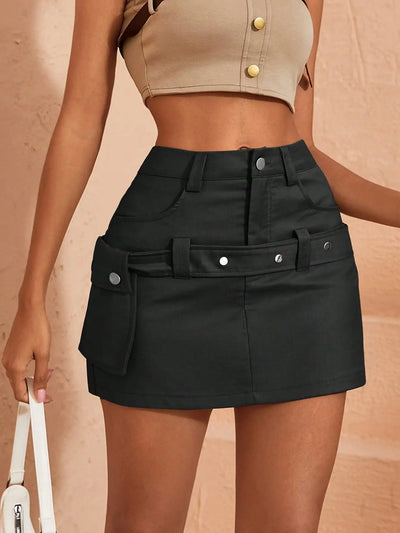 Trendy Chic Cargo Mini Skirt - KESH FASHION 