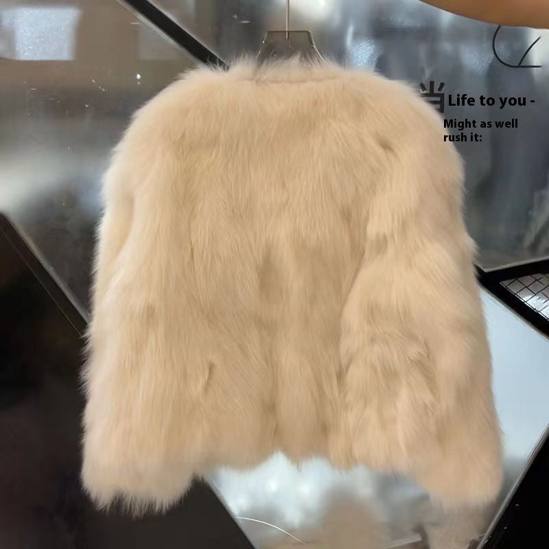 Women's Faux Fox Fur Coat