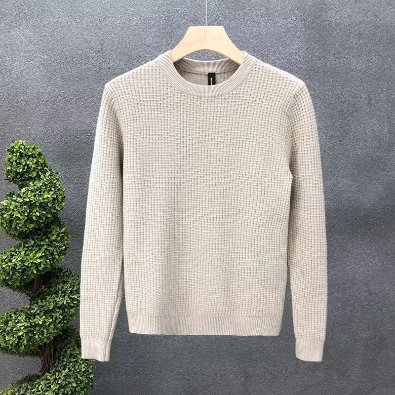 Loose Round Neck Sweater Men's Knitted Shirt