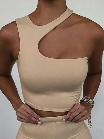 Cut Out Sexy Crop Off Shoulder top - KESH FASHION 