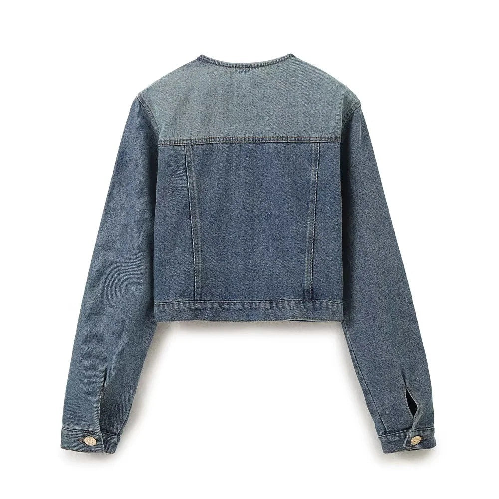 Women's Clothing Fashion Short Denim Jacket Coat