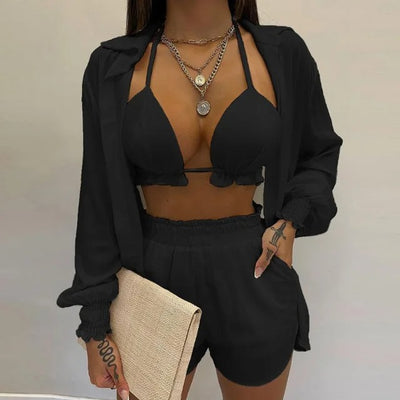 3 Piece Sets Female Casual Beach Vacation Clothing - KESH FASHION 