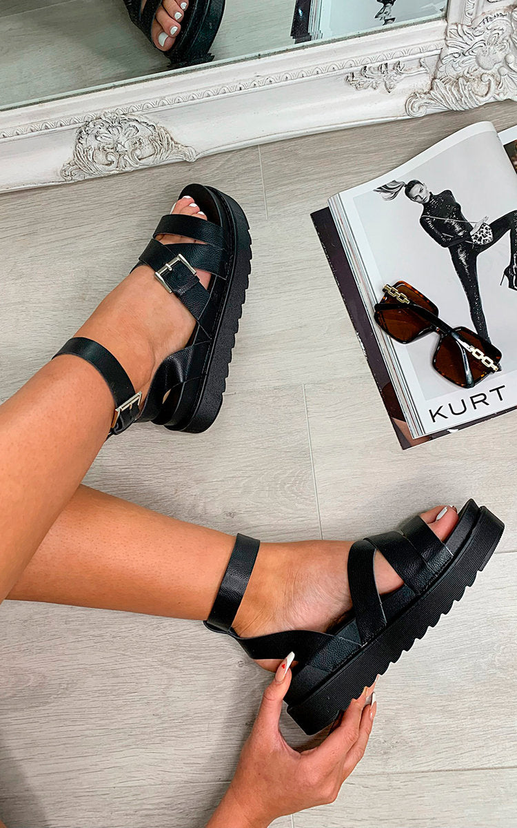 Leather Chunky Platform Sandals