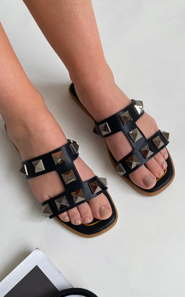 Studded Slip On Sandals