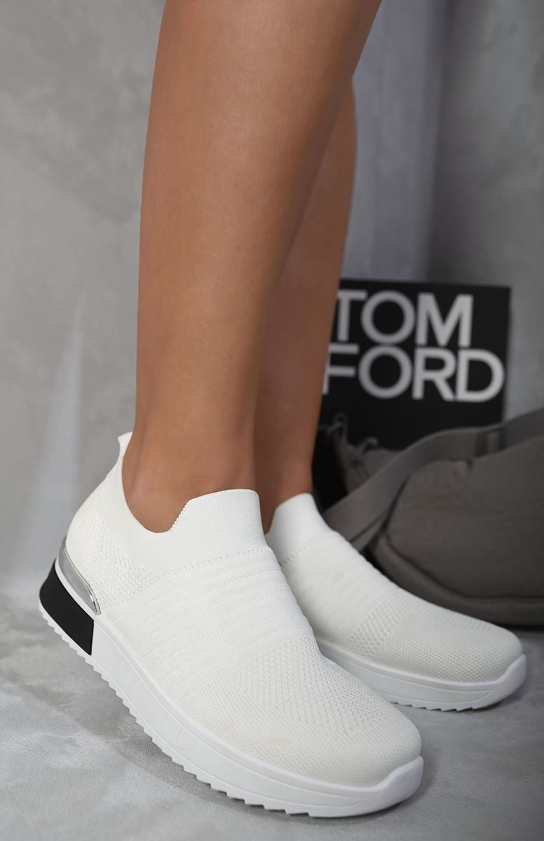 Slip On Sock Wedge Trainers