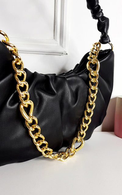 Shoulder Bag with Chain Detail