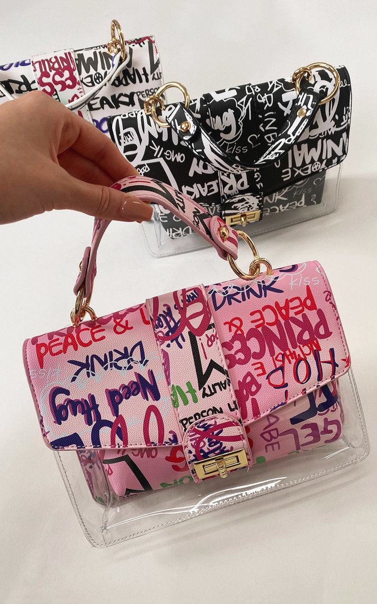 Graffiti Print Handbag