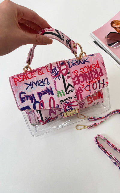 Graffiti Print Handbag