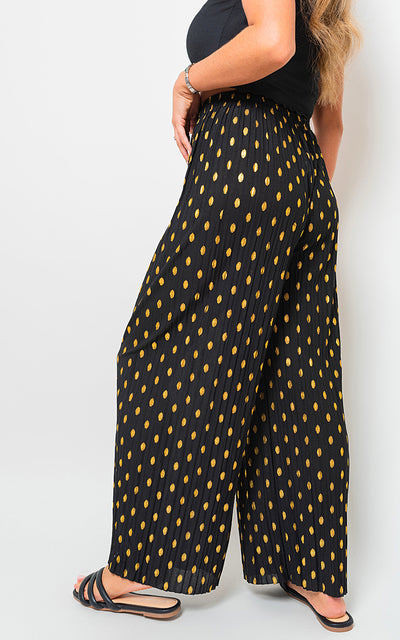 Gold Spot Pleated Trouser with Drawstring