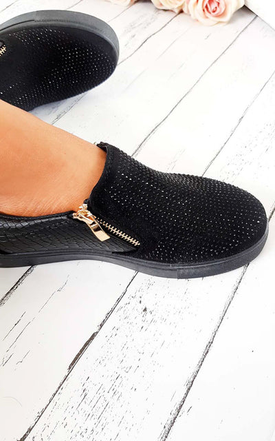 Slip On Embellished Trainers