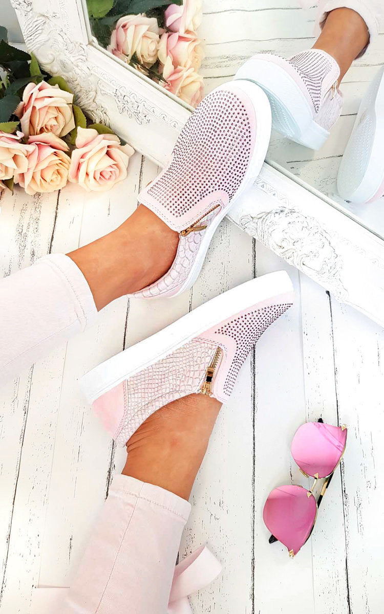 Slip On Embellished Trainers