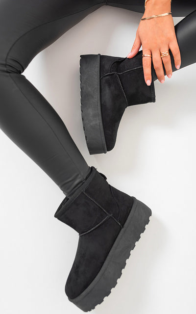 Thick Heel Platform Boots