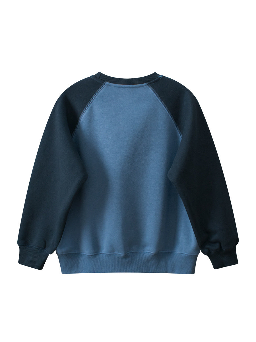 Kids Letters Pattern Crew Neck Long Sleeve Sweater